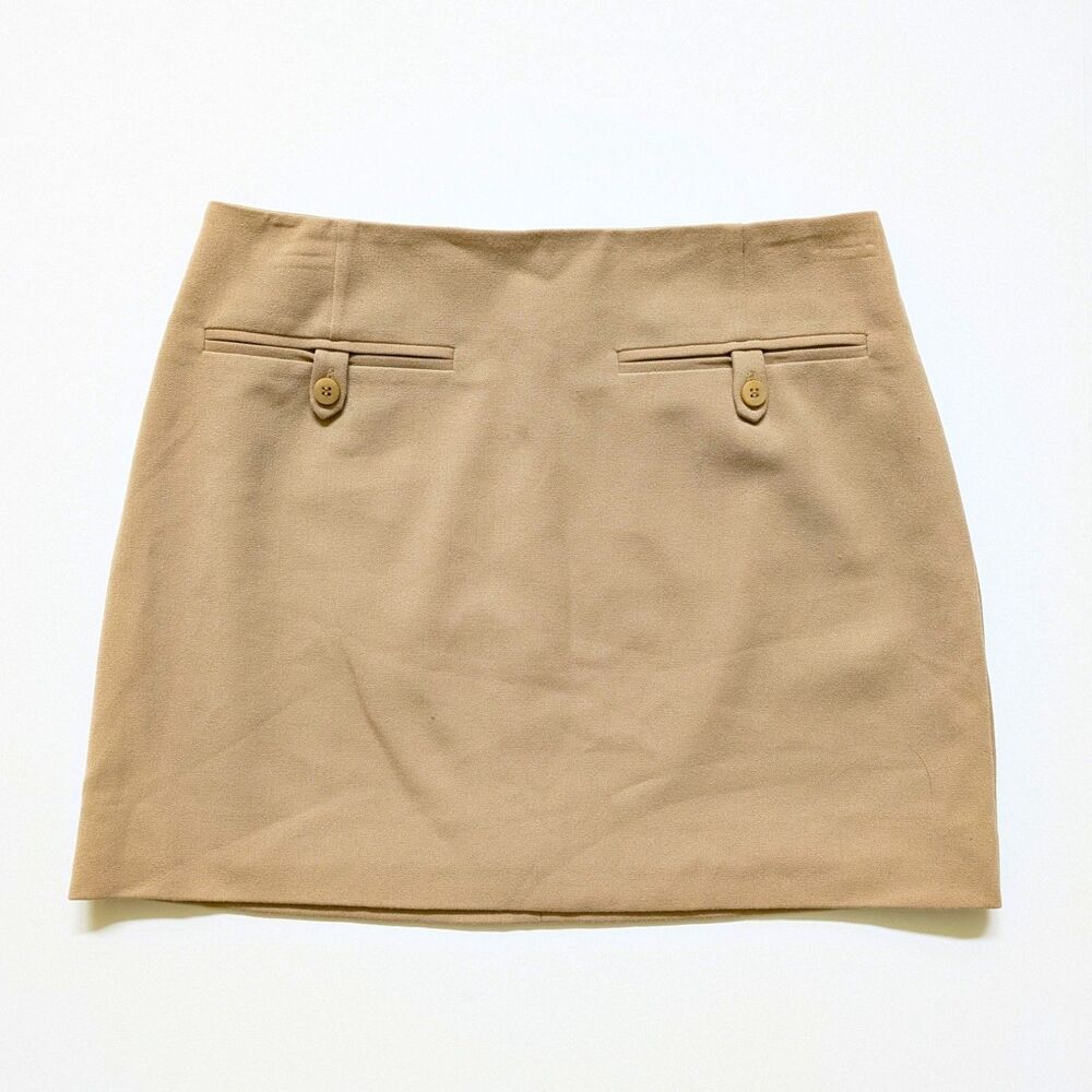 Staud Annette Mini Skirt Camel Brown Size 0 Office Academia Luxury Quiet Girl